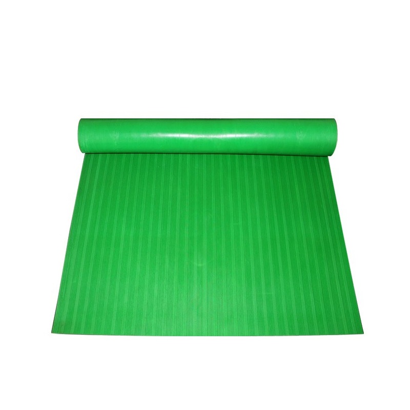 Raxwell  耐高压防滑平面绝缘垫  绿色  3mm厚，1m宽，1米/卷，5KV