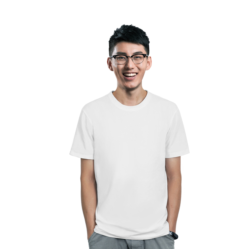 Raxwell 全棉T恤，白色，时尚款，XL