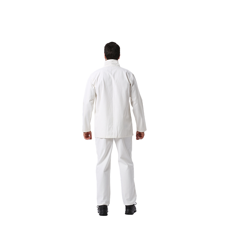 Raxwell 分体防火阻燃工作服套装(含6840上衣和9710裤子)，白色，XL码，RW4308，1套/袋