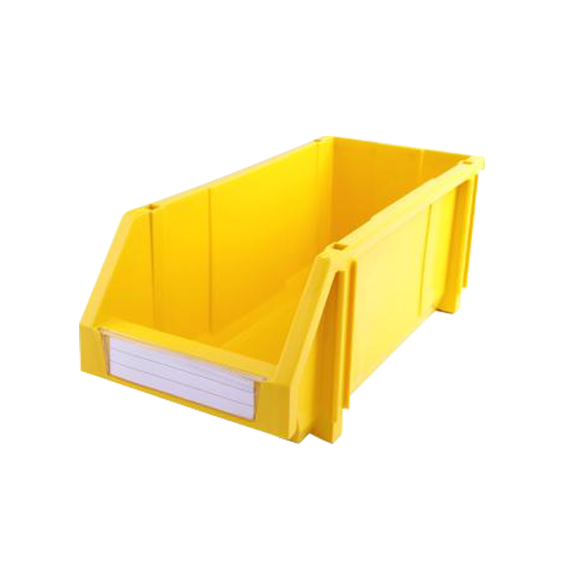 Raxwell 组立背挂斜口盒TK004，外尺寸规格D*W*H(mm)：450×200×177，全新料，黄色，12个/箱(标签牌1+标签纸1+立柱4)