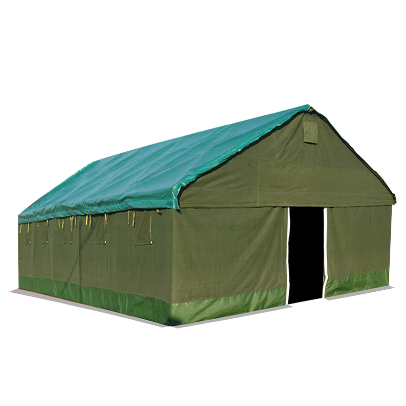 Raxwell 施工帐篷A级（棉），尺寸：5*6*3.1（顶高）m，防雨防寒，顶布像素布，四围加厚牛津布，Φ32*1.0mm镀锌圆管，军绿色
