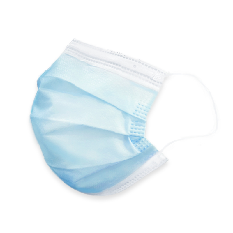 Raxwell 一次性医用普通防护口罩-经典款(蓝)，RX2110，10枚/袋
