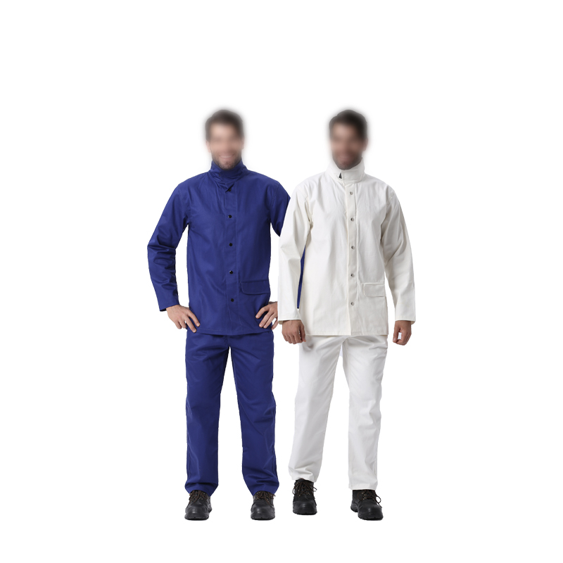 Raxwell 分体防火阻燃工作服套装(含6830上衣和9700裤子)，蓝色，3XL码