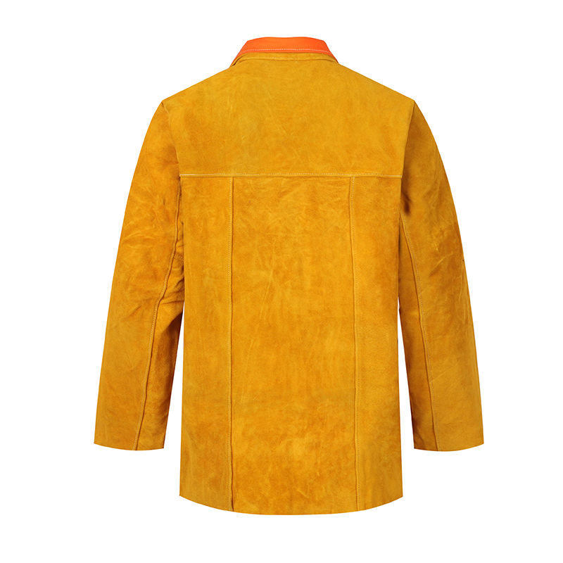 Raxwell 金黄色全皮上身焊服(仅上衣)，L码