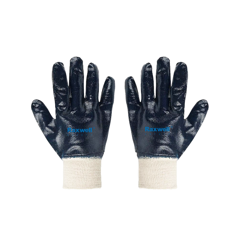 Raxwell 防油手套，蓝边，罗口，均码，ROWP0046
