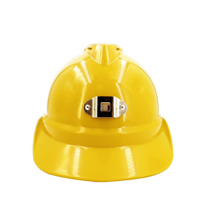 Raxwell 矿工安全帽（黄色），ABS材质，带透气孔，含矿灯架及线卡，RW5142，1顶/袋