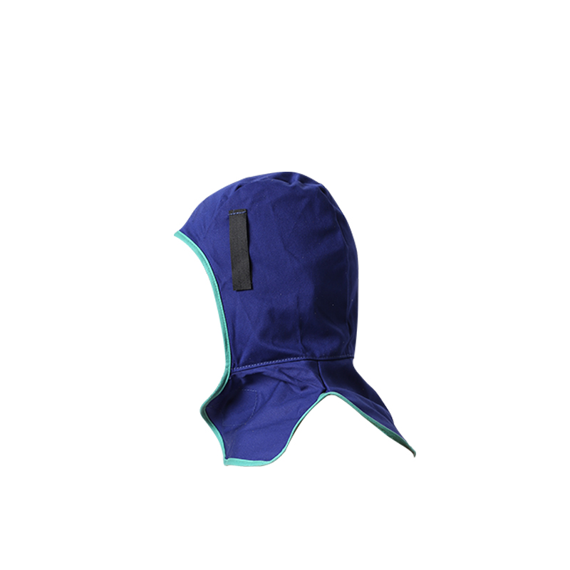 Raxwell 蓝色阻燃布全护式披肩帽，RW4203，1顶/袋