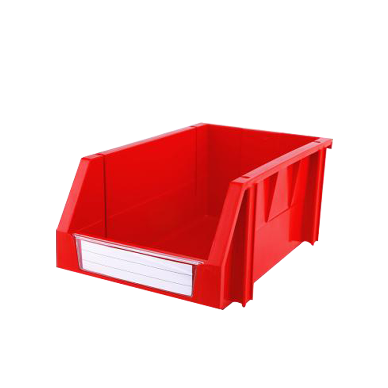 Raxwell 组立背挂斜口盒TK003，外尺寸规格D*W*H(mm)：340×200×155，全新料，红色，18个/箱(标签牌1+标签纸1+立柱4)