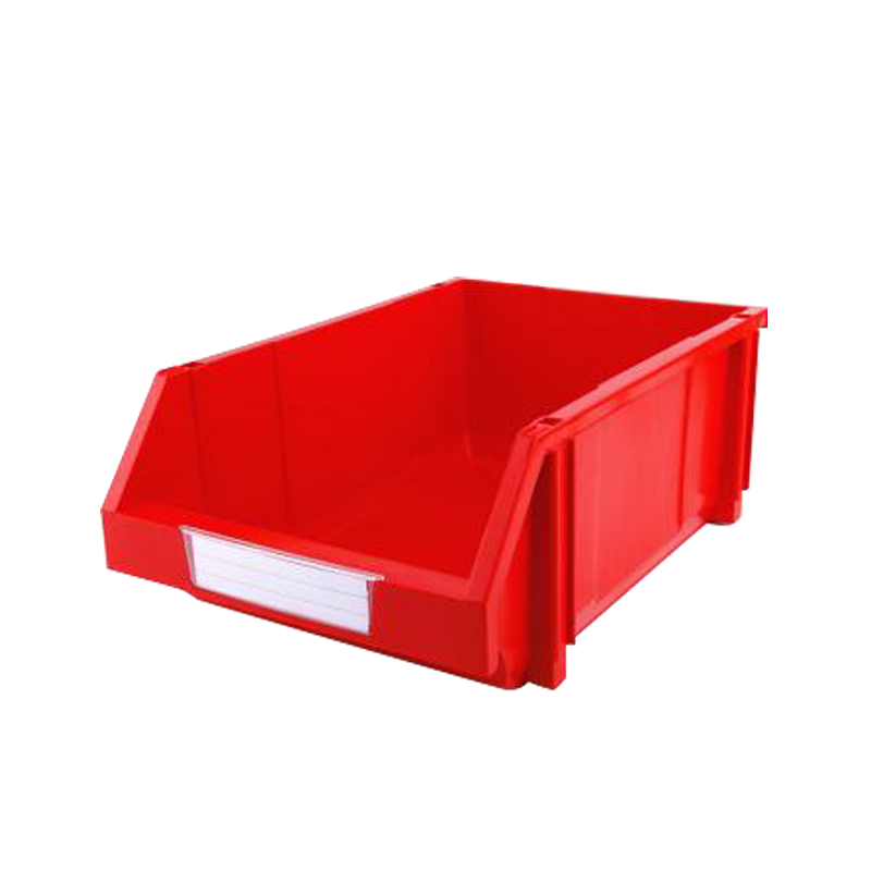 Raxwell 组立背挂斜口盒TK005，外尺寸规格D*W*H(mm)：450×300×177，全新料，红色，8个/箱(标签牌1+标签纸1+立柱4)