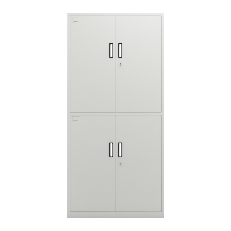 Raxwell 文件柜，通体双节柜，850宽*390深*1800高，灰白色，钢板厚度为0.8mm
