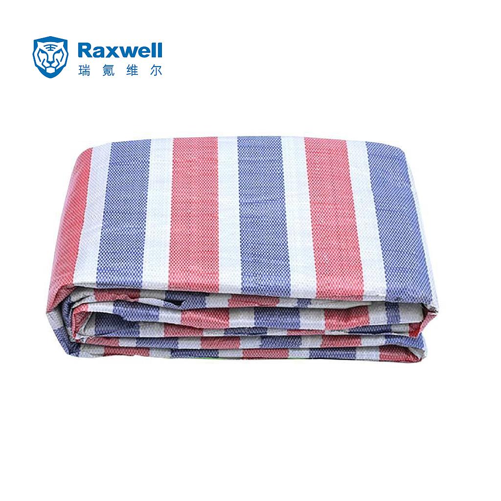Raxwell 单膜彩条布，PP聚丙烯膜，宽度*长度(m):2(±0.2)*60，60(±2)g/㎡