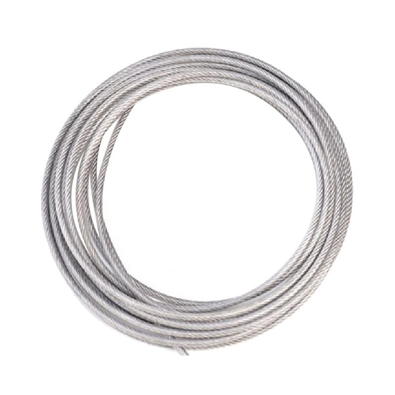 Raxwell 包塑钢丝绳，不锈钢304钢丝绳Φ10mm，包塑后12mm