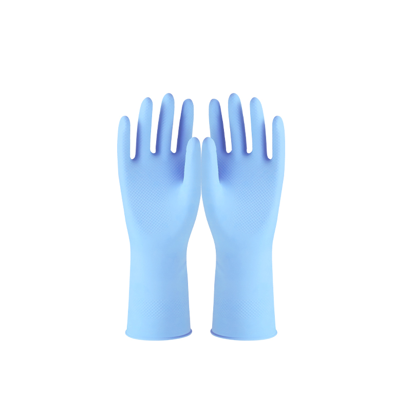 Raxwell 家用乳胶防化手套，厚0.4mm,长30cm,9"/L，RW2310，1副/袋