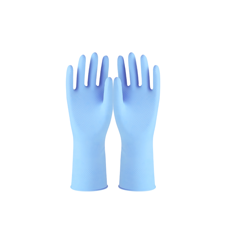 Raxwell 家用乳胶防化手套，厚0.4mm,长32cm,L码