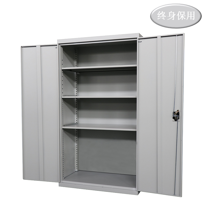 Raxwell 灰色双开门置物柜(三层板)，尺寸(长*宽*高mm)：1000*500*1800