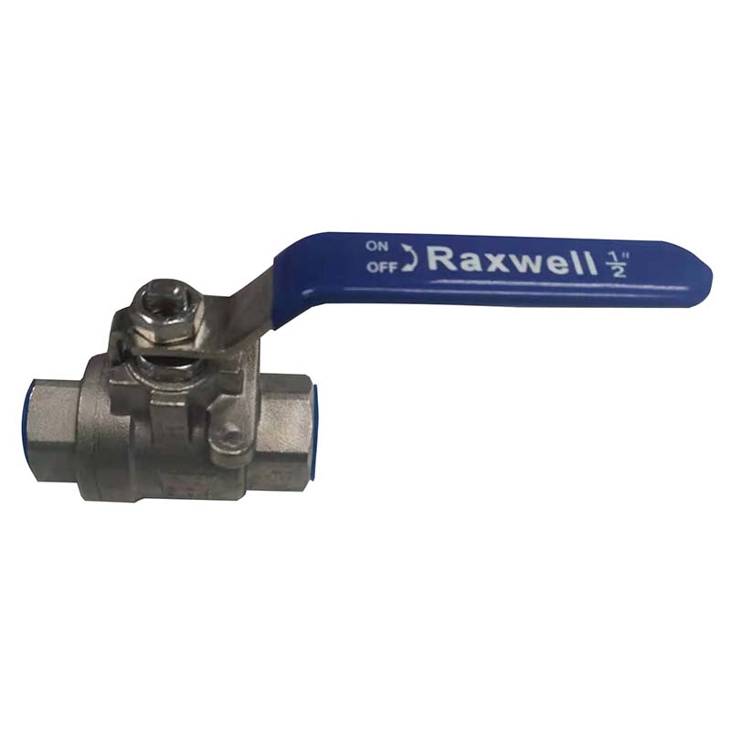 Raxwell 二片式304不锈钢球阀，PT内螺纹，DN6，1000PSI，RVVQ0714，1个（售完即止）