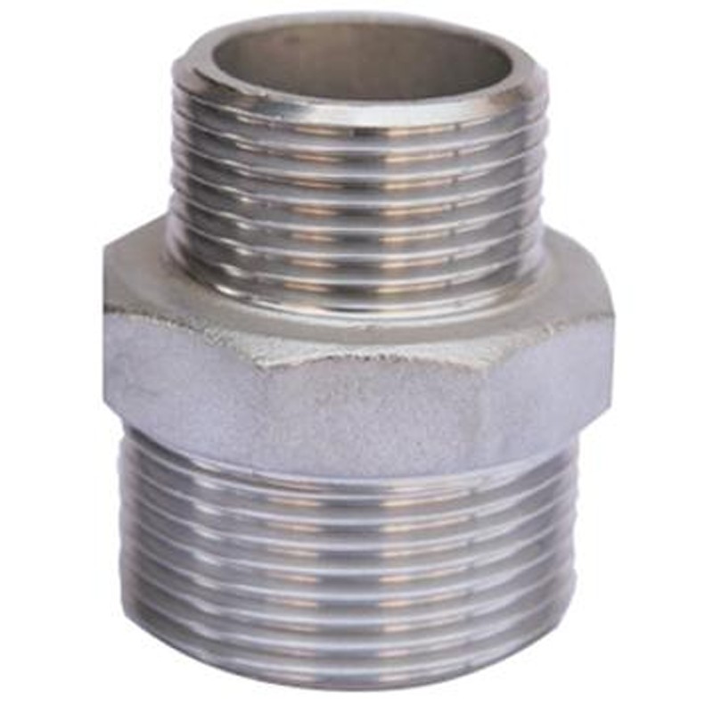 Raxwell 不锈钢304六角异径外丝直接，1-1/2"*3/4"，DN40*DN20，PT螺纹，RVPA0712，1个