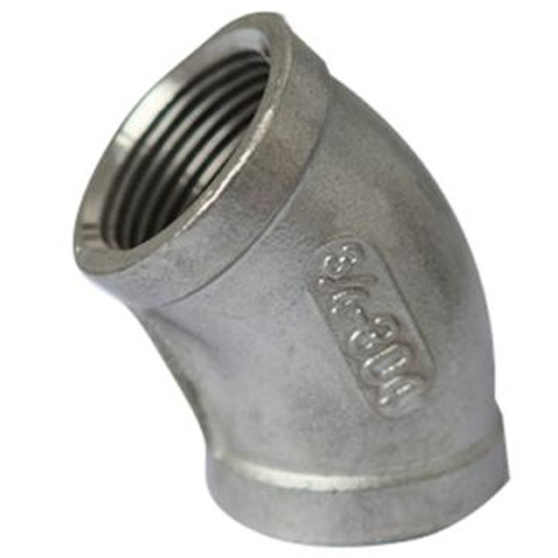 Raxwell 不锈钢304内丝45°弯头，1"，DN25，PT螺纹