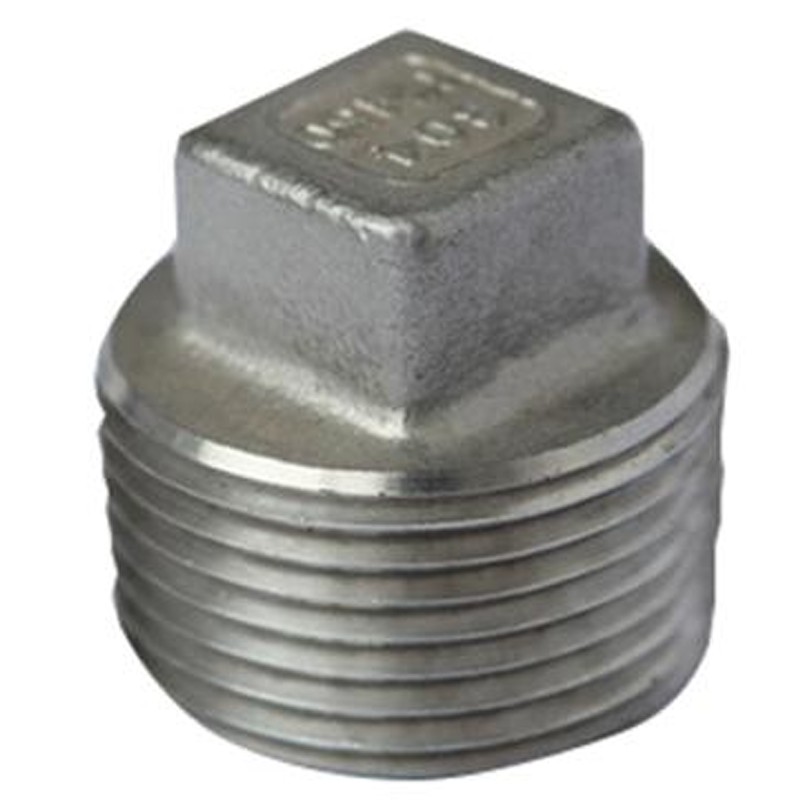 Raxwell 不锈钢304四角塞堵，1/4"，DN8，PT螺纹