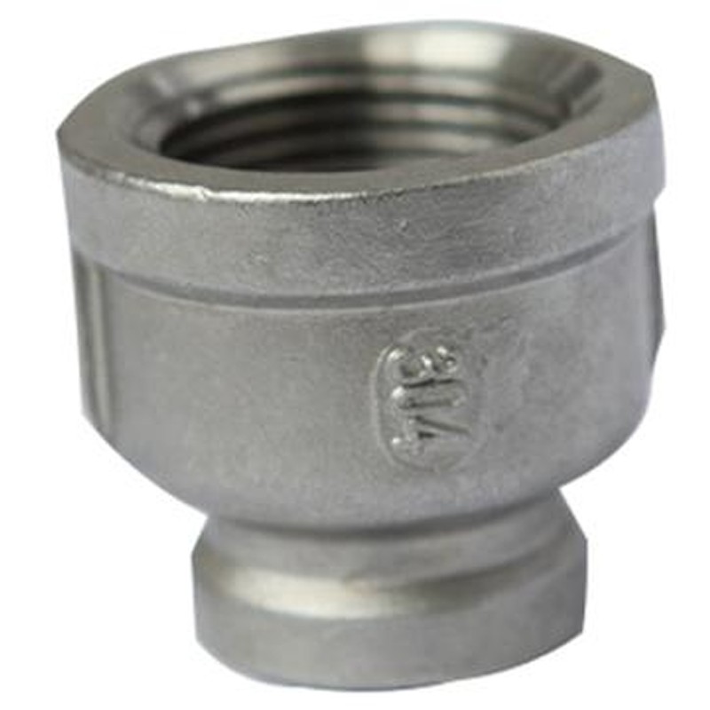 Raxwell 不锈钢304异径内丝直接，1/4"*1/8"，DN8*DN6，PT螺纹，RVPA1901，1个