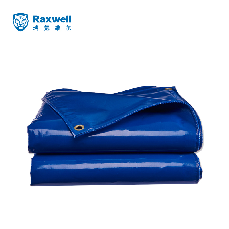 Raxwell 蓝色防雨刀刮布，尺寸(m):10*10，厚度:0.3（±0.03）mm，克重:350(±20)g/平方