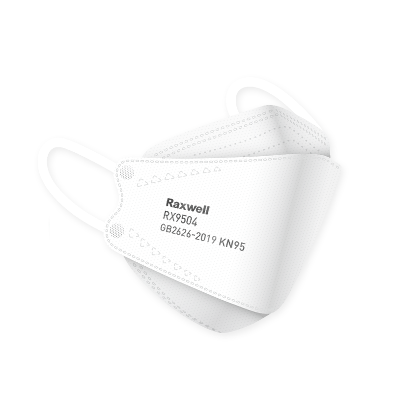 Raxwell KN95防颗粒物口罩，柳叶型耳戴式，独立包装，RX9504，30片/盒