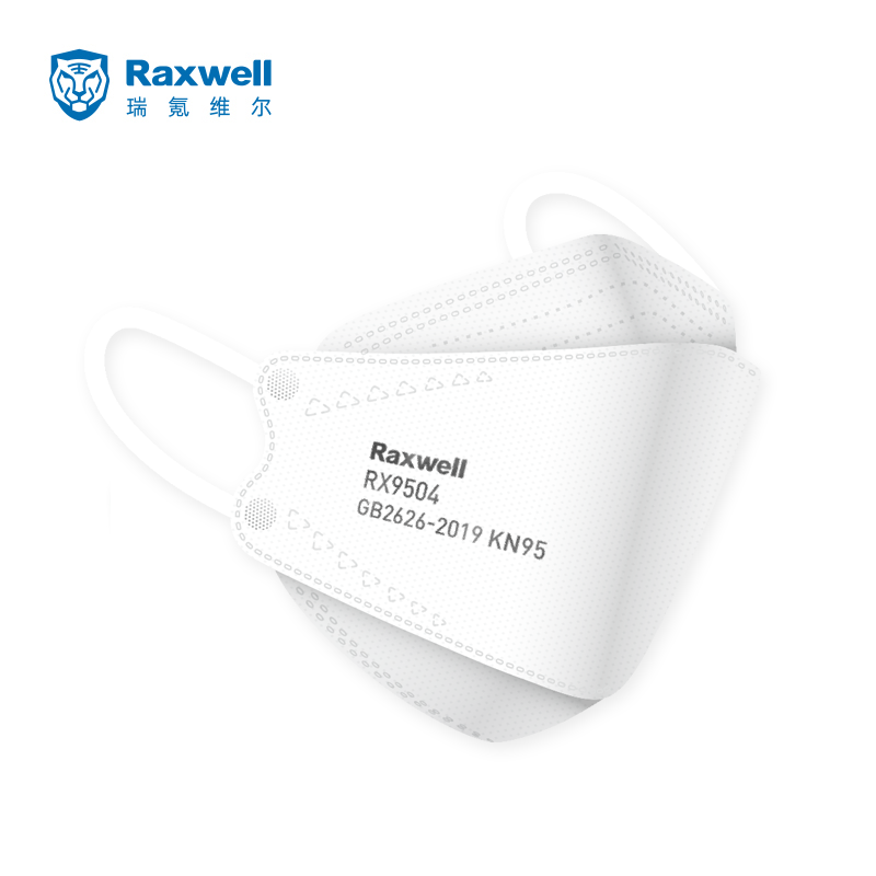 Raxwell  KN95防颗粒物口罩，柳叶型耳戴式，独立包装，RX9504，30片/盒