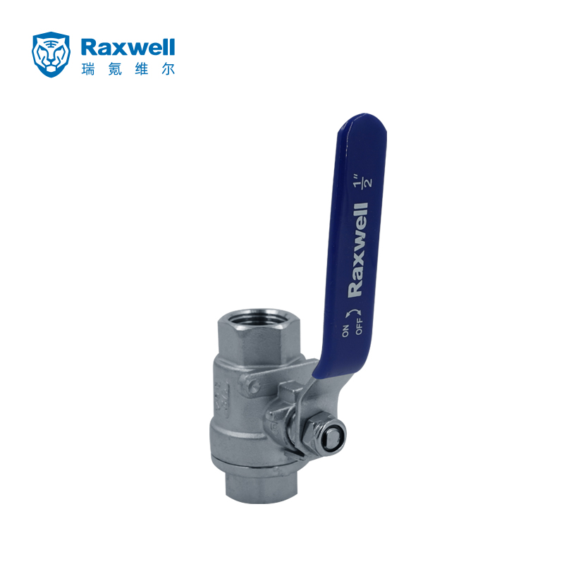 Raxwell 两片式304不锈钢球阀，PT内螺纹，DN8，1000PSI，RVVQ0755，1个