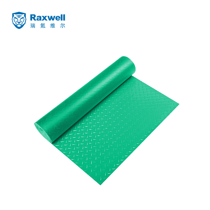 RaxwellPVC防滑走道垫钢花纹绿色厚2.7mm 1.2*15m