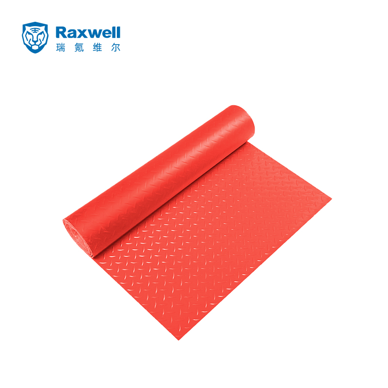 RaxwellPVC防滑走道垫钢花纹红色厚2.7mm 1.8*15m