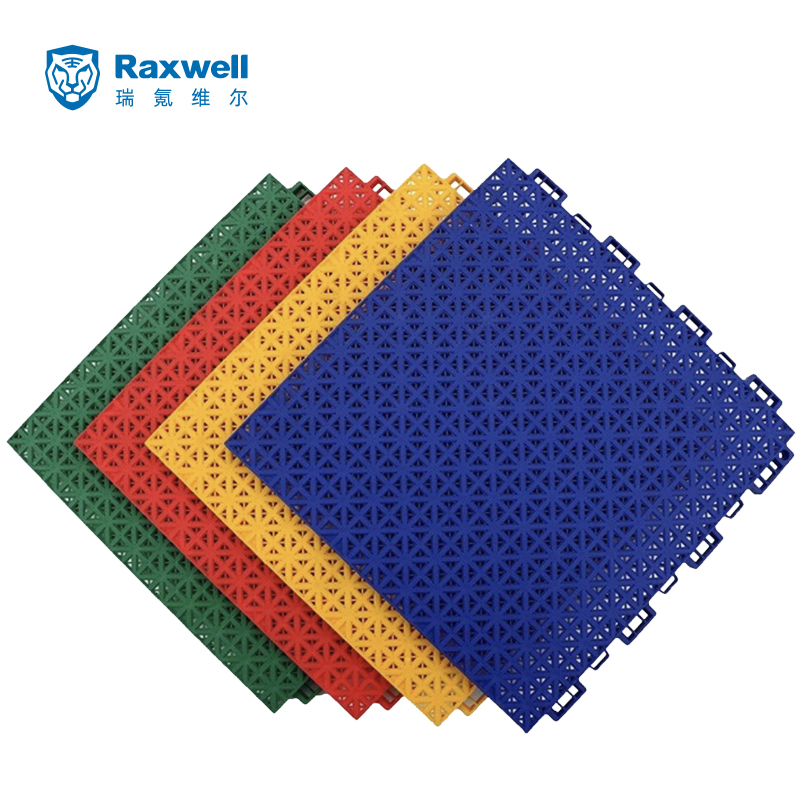 Raxwell 悬浮地板硬质PVC 雪花纹 红/黄/蓝/绿色下单请备注 30.5*30.5*1.53cm