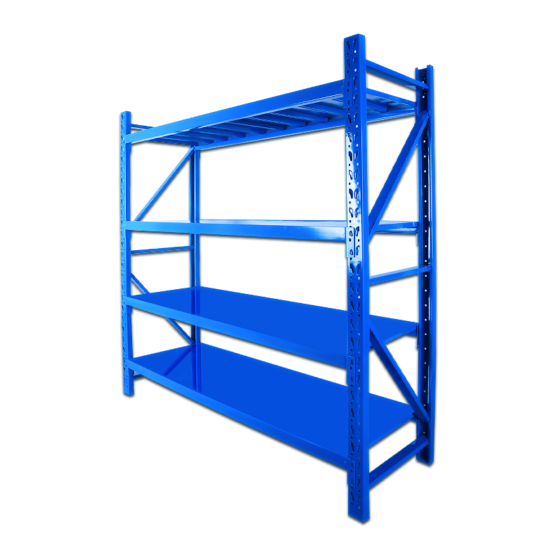 Raxwell层板货架，4层，200kg，尺寸(长*宽*高mm)：1200*500*2000，蓝色