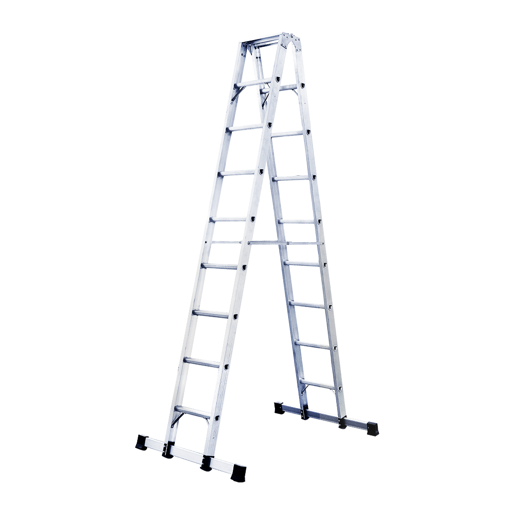 Raxwell 铝合金人字梯，梯长2.5m，载重150Kg，双平衡杆
