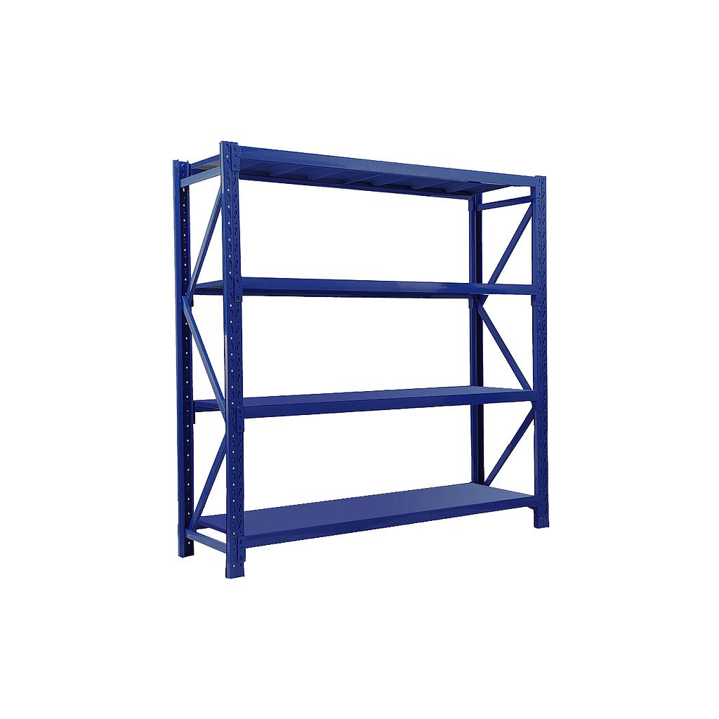 Raxwell层板货架，4层，200kg，尺寸(长*宽*高mm)：1800*600*2000，蓝色