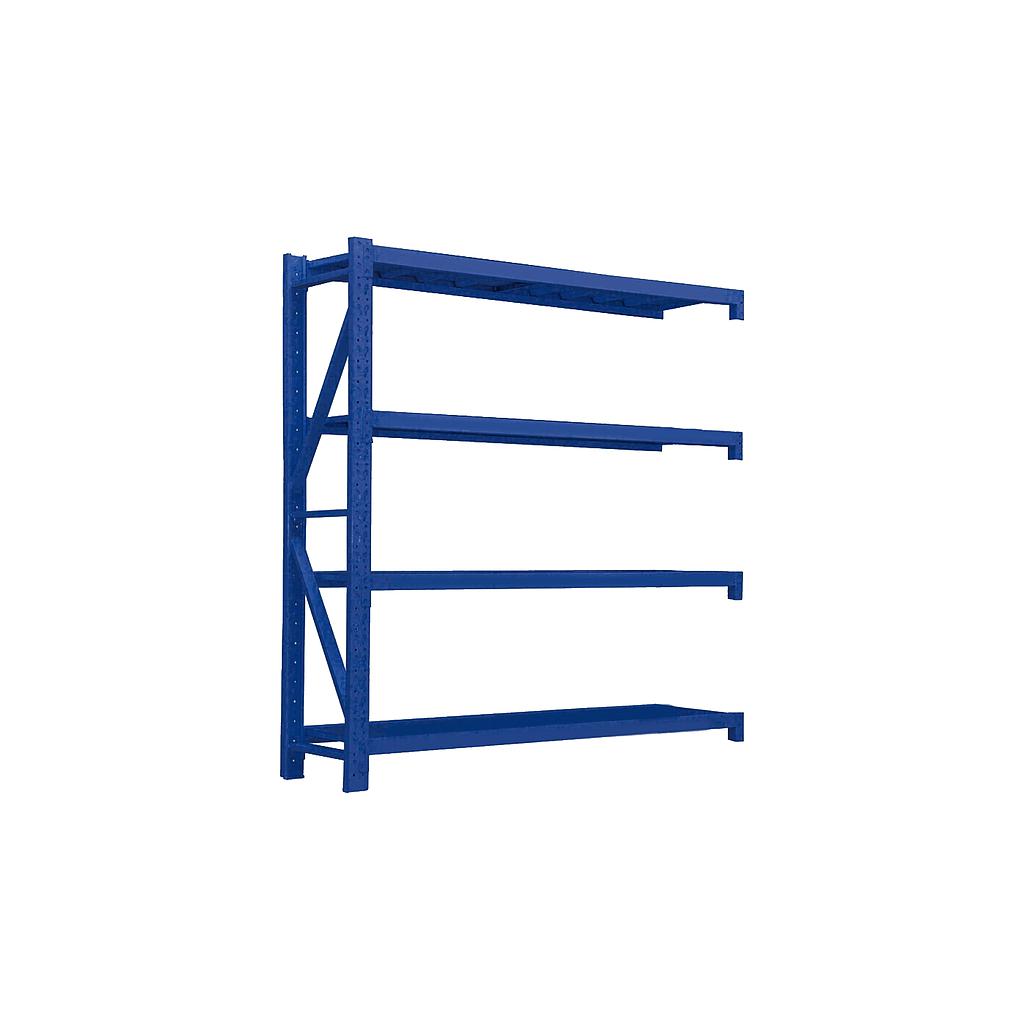 Raxwell层板货架副架，4层，200kg，尺寸(长*宽*高mm)：1500*500*2000，蓝色
