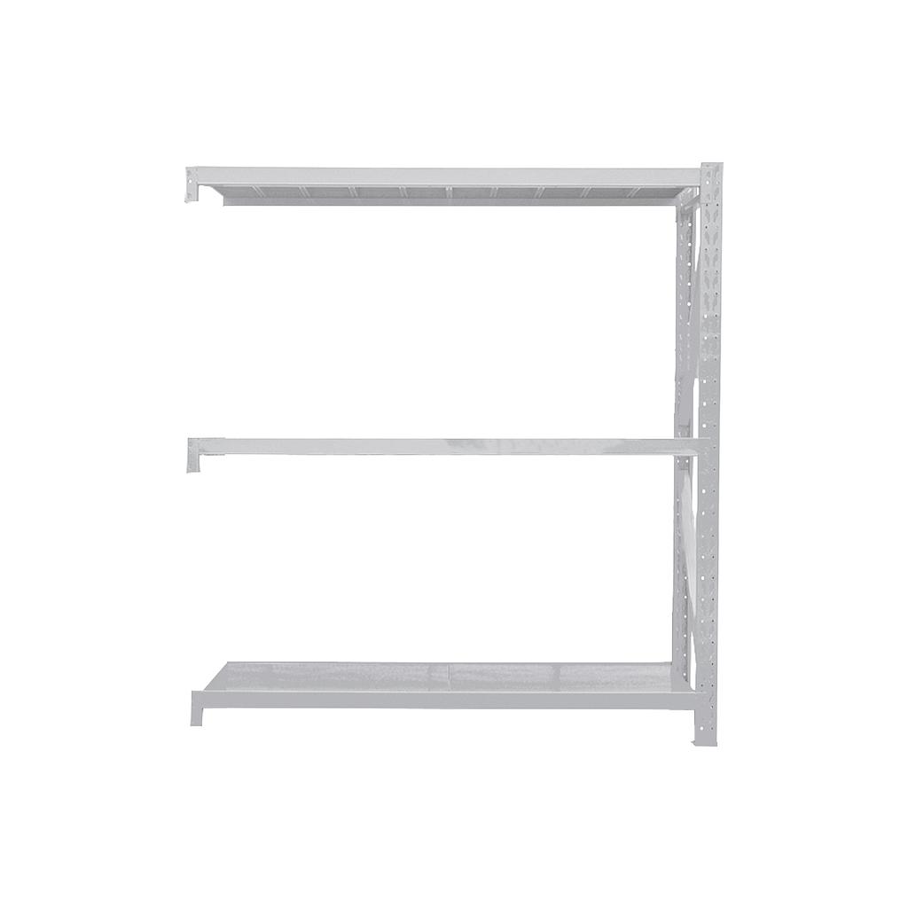 Raxwell层板货架副架，3层，300kg，尺寸(长*宽*高mm)：2000*600*2000，灰白色