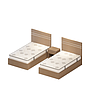 Raxwell 现代简约环保板式床（不含床垫） 双人床1500*2000*900